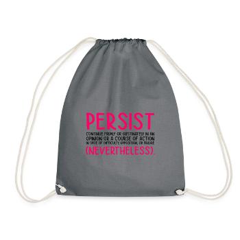 Persist Continue Firmly Gay Diversity Pride Lgbtq - Turnbeutel - Grau - Vorne