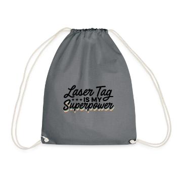 Lasertag Is My Superpower Lasertag Player Lasertag - Turnbeutel - Grau - Vorne