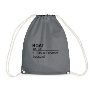 Boat Noun Definition Captain Skipper Sailing Ship - Turnbeutel - Grau - Vorne