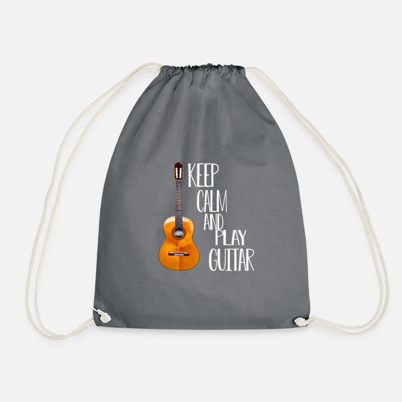 Guitar Guitar Shirt - Drawstring Bag - grey