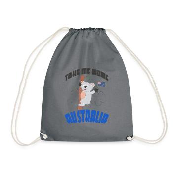 australia - Drawstring Bag - grey - Front