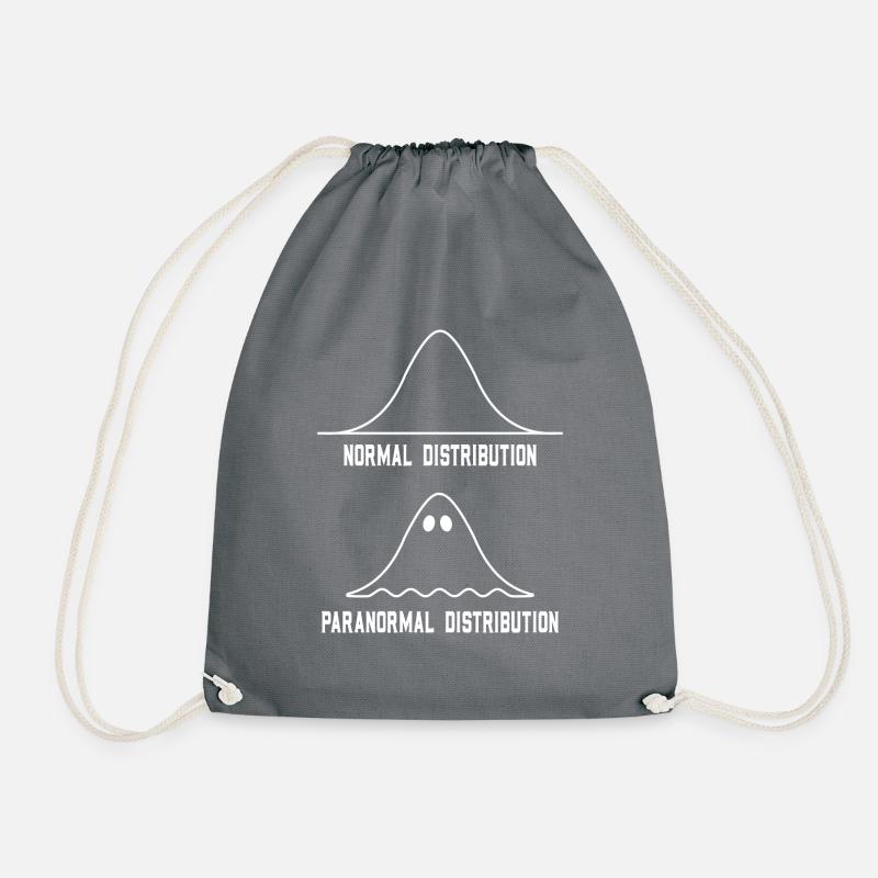Math Statistics Normal Distribution Paranormal - Drawstring Bag - grey