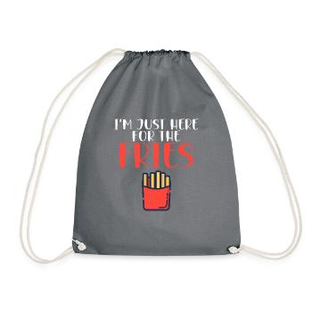 French Fries Lover Fast Food Gifts - Drawstring Bag - grey - Front