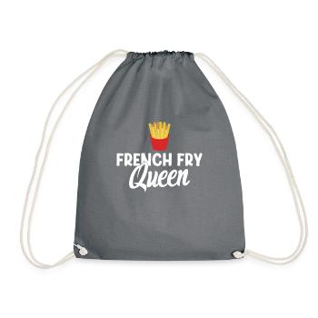 French Fries Lover Fast Food Gifts - Drawstring Bag - grey - Front
