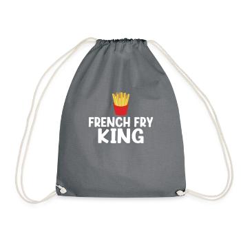 French Fries Lover Fast Food Gifts - Drawstring Bag - grey - Front