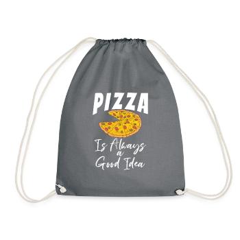 Snack Pizzalove Pizza Lover Gift - Drawstring Bag - grey - Front