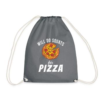 Snack Pizzalove Pizza Lover Gift - Drawstring Bag - grey - Front