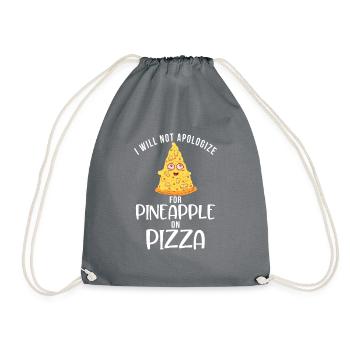 Snack Pizzalove Pizza Lover Gift - Drawstring Bag - grey - Front