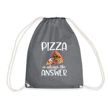 Snack Pizzalove Pizza Lover Gift - Drawstring Bag - grey - Front