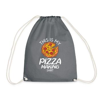 Snack Pizzalove Pizza Lover Gift - Drawstring Bag - grey - Front