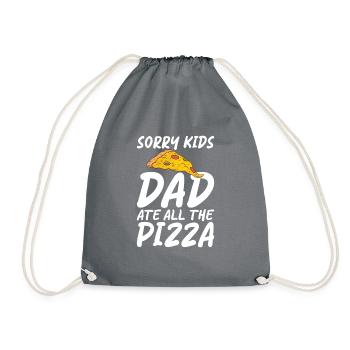 Snack Pizzalove Pizza Lover Gift - Drawstring Bag - grey - Front
