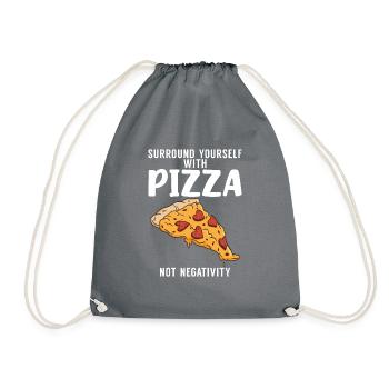 Snack Pizzalove Pizza Lover Gift - Drawstring Bag - grey - Front