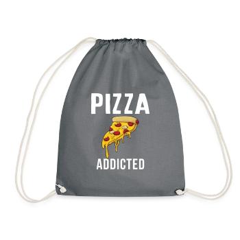 Snack Pizzalove Pizza Lover Gift - Drawstring Bag - grey - Front