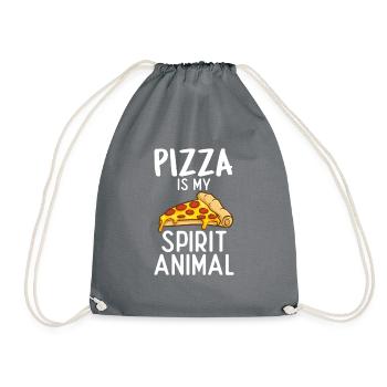 Snack Pizzalove Pizza Lover Gift - Drawstring Bag - grey - Front