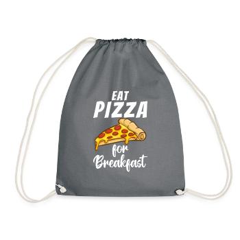 Snack Pizzalove Pizza Lover Gift - Drawstring Bag - grey - Front