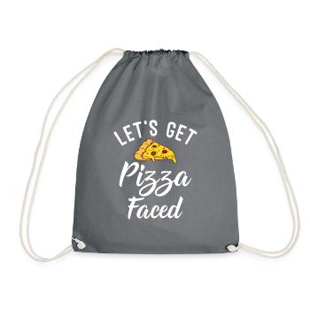 Snack Pizzalove Pizza Lover Gift - Drawstring Bag - grey - Front