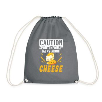 Snack Cheese Lover Cheese Gift - Drawstring Bag - grey - Front