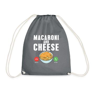 Snack Käse Liebhaber Käse Geschenk - Turnbeutel - Grau - Vorne