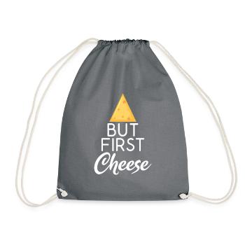 Snack Cheese Lover Cheese Gift - Drawstring Bag - grey - Front