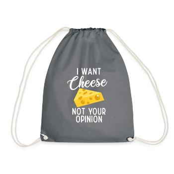 Snack Cheese Lover Cheese Gift - Sac de sport léger - gris - Devant