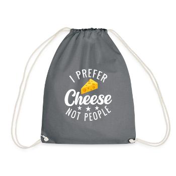 Snack Cheese Lover Cheese Gift - Drawstring Bag - grey - Front