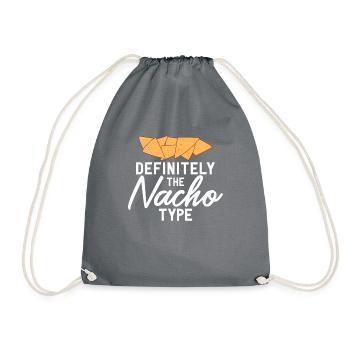 Nacho Lover Nacho Gift Mexican Food - Drawstring Bag - grey - Front