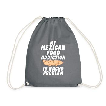 Nacho Lover Nacho Gift Mexican Food - Drawstring Bag - grey - Front