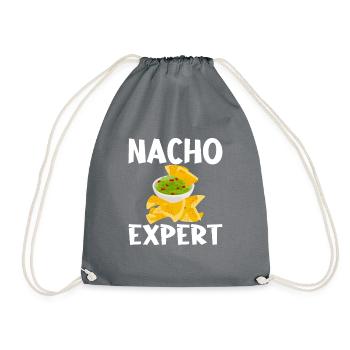 Nacho Lover Nacho Gift Mexican Food - Drawstring Bag - grey - Front