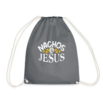 Nacho Lover Nacho Gift Mexican Food - Drawstring Bag - grey - Front