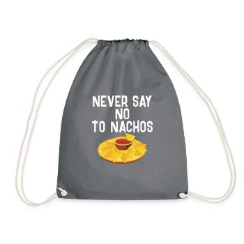 Nacho Lover Nacho Gift Mexican Food - Drawstring Bag - grey - Front