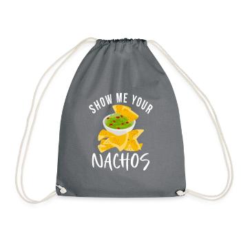 Nacho Lover Nacho Gift Mexican Food - Drawstring Bag - grey - Front