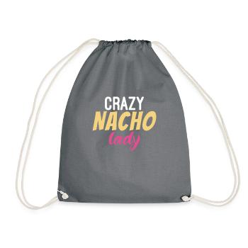 Nacho Lover Nacho Gift Mexican Food - Drawstring Bag - grey - Front