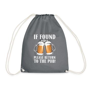 Cadeaux de bière Buveur de bière - Sac de sport léger - gris - Devant