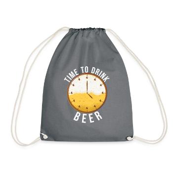 Cadeaux de bière Buveur de bière - Sac de sport léger - gris - Devant