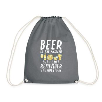 Cadeaux de bière Buveur de bière - Sac de sport léger - gris - Devant