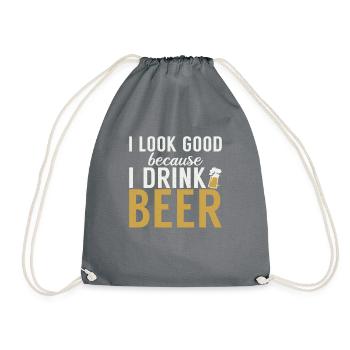 Cadeaux de bière Buveur de bière - Sac de sport léger - gris - Devant