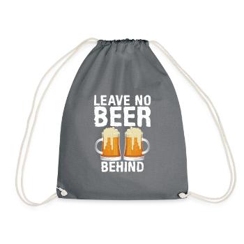 Biertrinker Bier Geschenke - Turnbeutel - Grau - Vorne