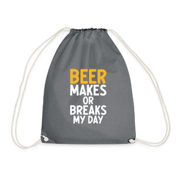 Cadeaux de bière Buveur de bière - Sac de sport léger - gris - Devant