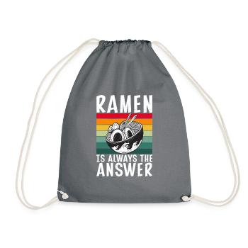 Ramen Lover - Drawstring Bag - grey - Front