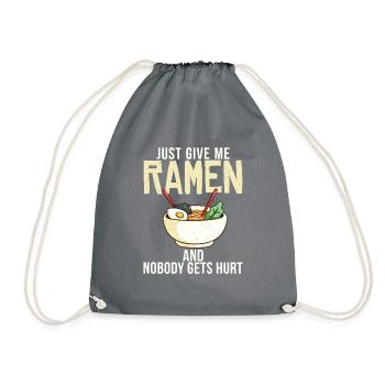 Ramen Lover - Drawstring Bag - grey - Front