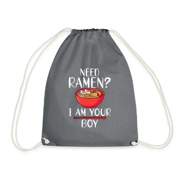 Ramen Lover - Drawstring Bag - grey - Front