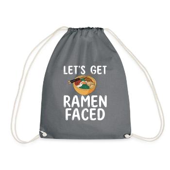 Ramen Lover - Drawstring Bag - grey - Front