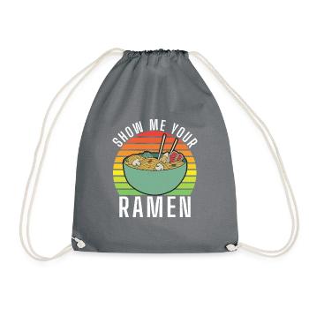 Ramen Lover - Drawstring Bag - grey - Front