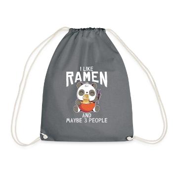 Ramen Lover - Drawstring Bag - grey - Front