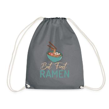 Ramen Lover - Drawstring Bag - grey - Front