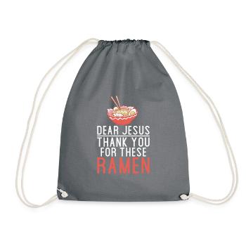 Ramen Lover - Drawstring Bag - grey - Front