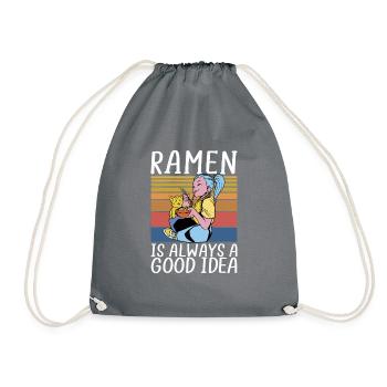Ramen Lover - Drawstring Bag - grey - Front