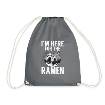 Ramen Lover - Drawstring Bag - grey - Front