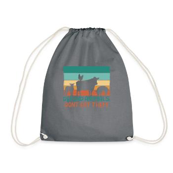 Veggie Lover Vegan Gift - Drawstring Bag - grey - Front