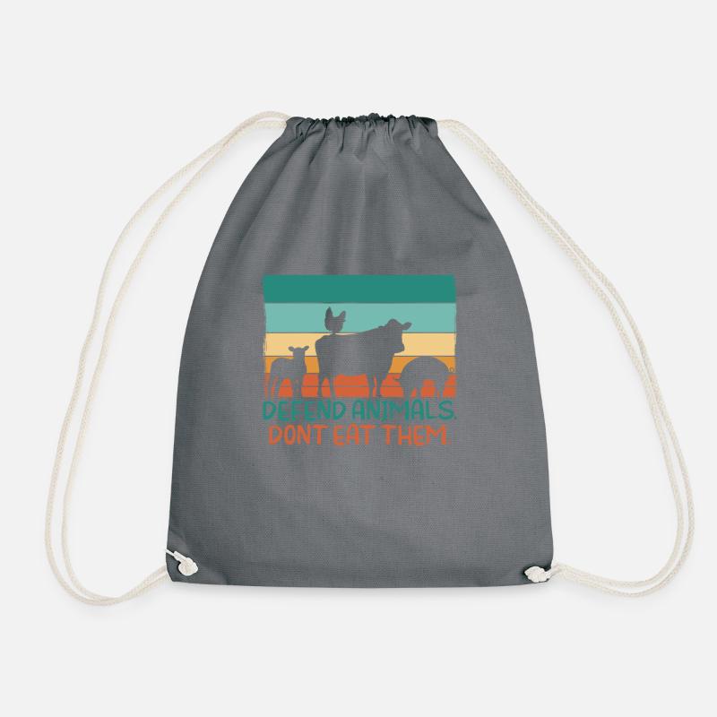 Veggie Lover Veganes Geschenk - Turnbeutel - Grau